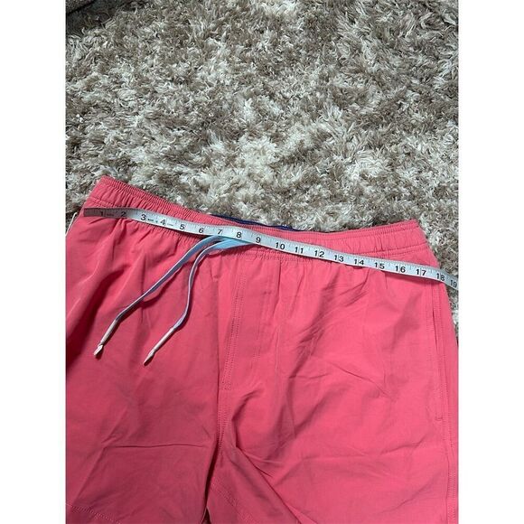 Southern Tide Men's Swim Trunk L Red Solid Elastic Waist Swim Shorts - Picture 6 of 7